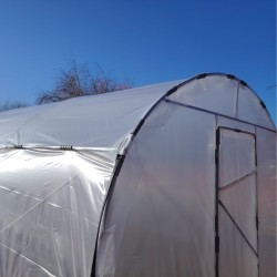 Solar profesional pentru agricultură Cultoplant Transparentă 5 x 22 m 2,8 m Țeavă zincată galvanizată 110 mp Peritată E8 Profesional