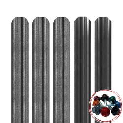Șipcă metalică verticala gard Lucius  Vertical 0,5 mm 11,5 cm Gri supermat (RAL 7024) Gri mat Da
