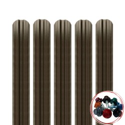 Șipcă metalică gard Lucius 0,45 mm x 11,5 cm Maro închis mat (RAL 8019) ambele fețe + CADOU Șuruburi-1