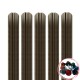 Șipcă metalică gard Lucius 0,45 mm x 11,5 cm Maro închis mat (RAL 8019) ambele fețe + CADOU Șuruburi