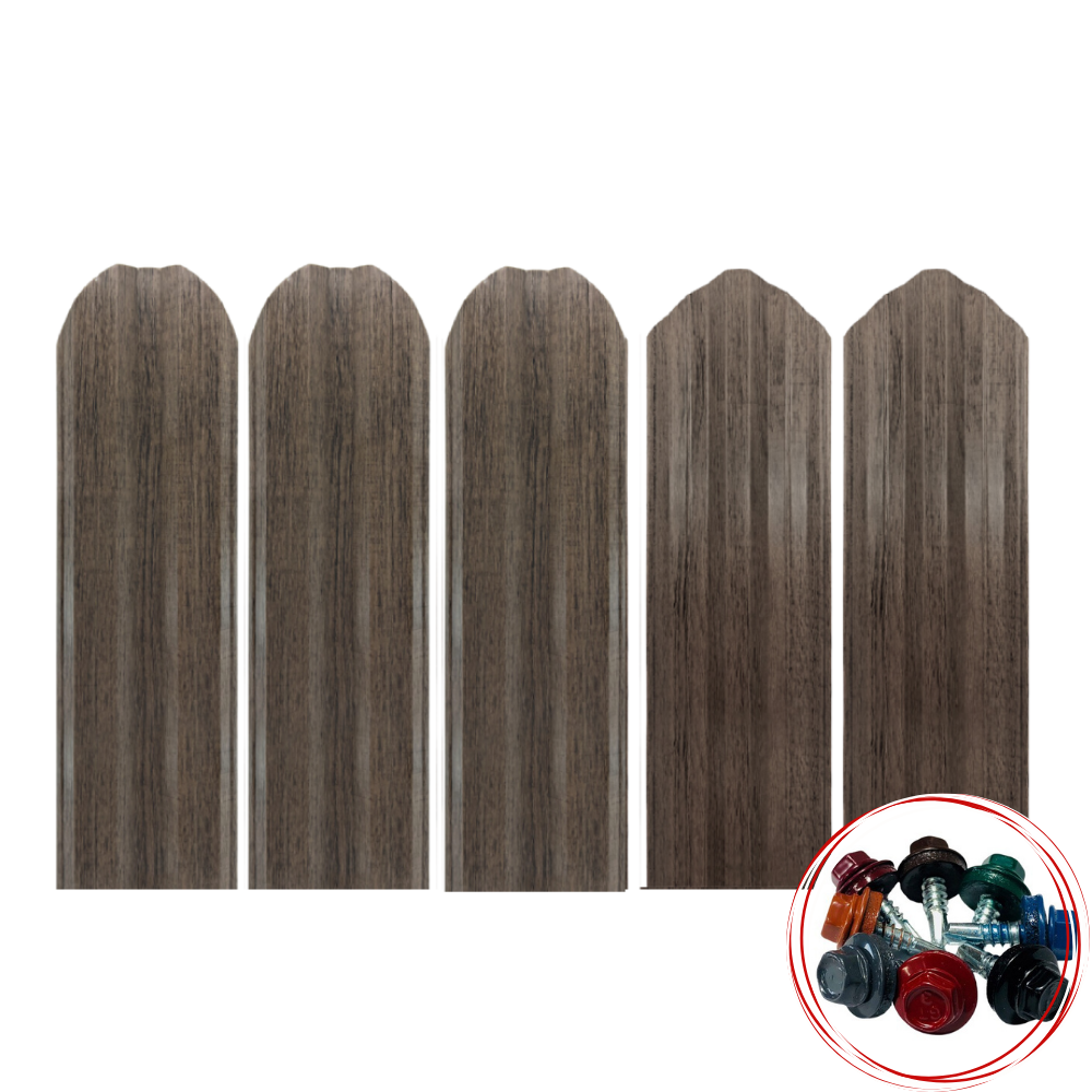 Șipcă metalică gard Lucius 0,5 mm x 11,5 cm Mesteacăn multi-gloss + CADOU Șuruburi