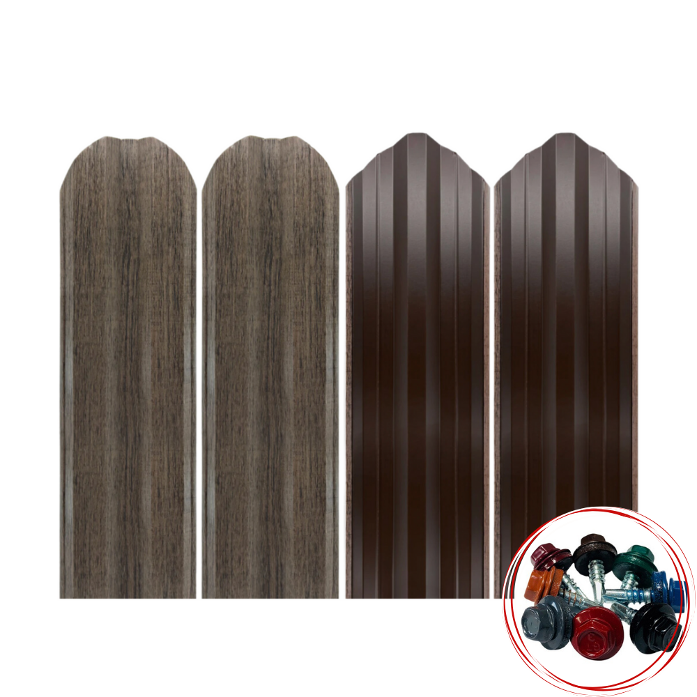 Șipcă metalică gard Lucius 0,4 mm 11,5 cm Mesteacăn multi-gloss + CADOU Șuruburi