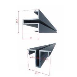 Set porți metalice din aluminiu Omar, Poarta mare 3000 x 1800 mm, Poarta mică 900 x 1800 mm, Gri antracit RAL 7016-5