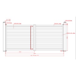 Set porți metalice din aluminiu Deluxe Line Poartă mare 4000 x 1800 mm, Poartă mică 900 x 1800 mm, Gri antracit RAL 7016-3