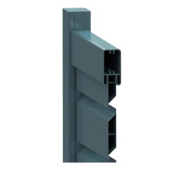 Set porți metalice din aluminiu Deluxe Line, Poartă mare 3000 x 1800 mm, Poartă mică 900 x 1800 mm, Gri antracit RAL 7016-2