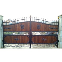 Porți din fier forjat cu lemn Amzi-2