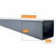 Stâlpi / Piloni metalici pentru gard din șipcă metalică Lucius 40x40 mm x 2,5 m Gri Grafit (RAL 7016)