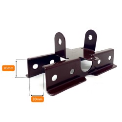 Țeavă rectangulară gard Lucius 30x20 mm x 2 m Maro (RAL 8017)-6