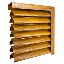 Gard jaluzea Petras, 2x1,23 m (L x h), Imitație lemn, Stejar striat-2