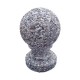 Bolard din beton cu aspect de piatră naturală Lapis, sferic, cu picior, 18 cm