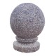 Bolard din beton cu aspect de piatră naturală Lapis, sferic, cu picior, 35 cm