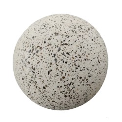 Bolard din beton alb, cu aspect de piatră naturală Lapis, sferic, 32 cm-1