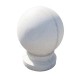 Bolard din beton alb neted Lapis, sferic, cu picor, 45 cm