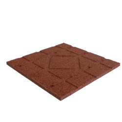 Pavele / Dale cauciuc Imperial 40x40x2 cm Roșu-5