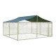 Țarc câini Pedro 3x3x1,2 m, oțel galvanizat, acoperit complet
