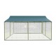 Țarc câini Pedro 3x3x1,8 m, oțel galvanizat, acoperit complet