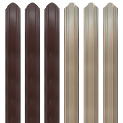 Șipcă metalică Levi  0,55 mm 9,2 cm Maro lucios (RAL 8017) Gri grunduit Tablă zincată Da