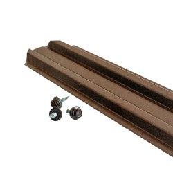 Șipcă metalică Levi 0,55 mm x 9,2 cm Maro lucios (RAL 8017)-3