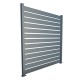 Gard aluminiu tip panou Amir, cu stâlpi, 1,5x2 m, Gri deschis