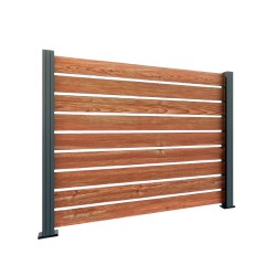 Gard aluminiu tip panou Henor 1,5x2 m, Lemn-1