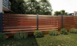 Gard aluminiu tip panou Henor 1,5x2 m, Lemn-3