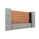 Gard aluminiu tip panou Henor 2x2,5 m, Lemn