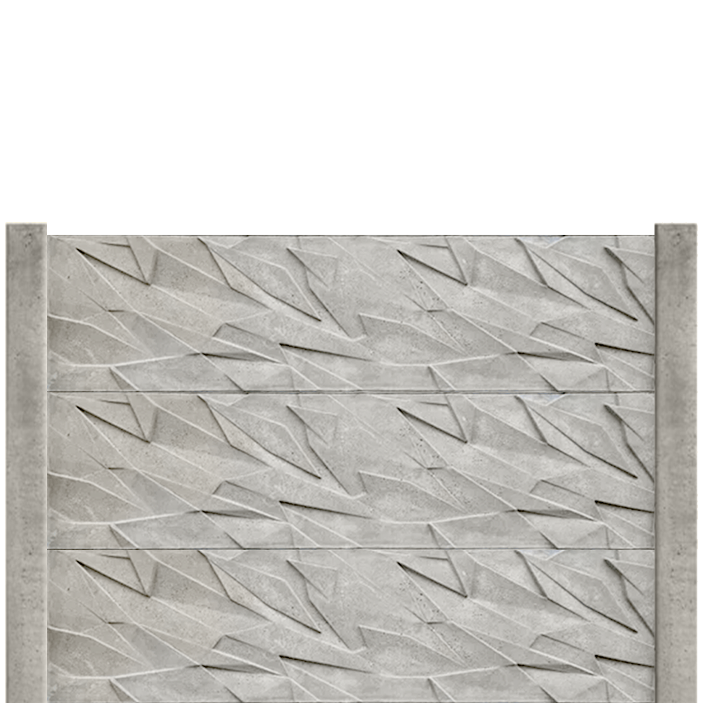 Gard beton modern Ascent 1,5 m cu stâlpi simpli