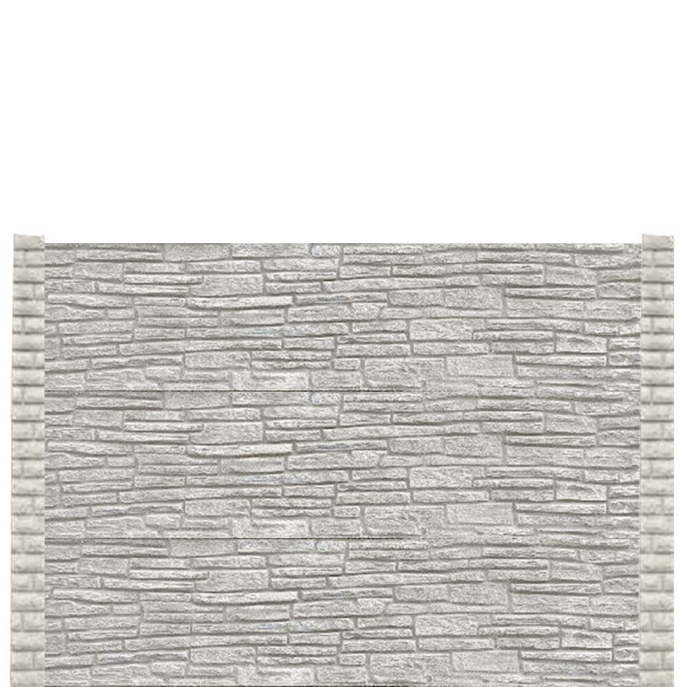 Gard beton modern Glint 1,5 m cu stâlpi cu model