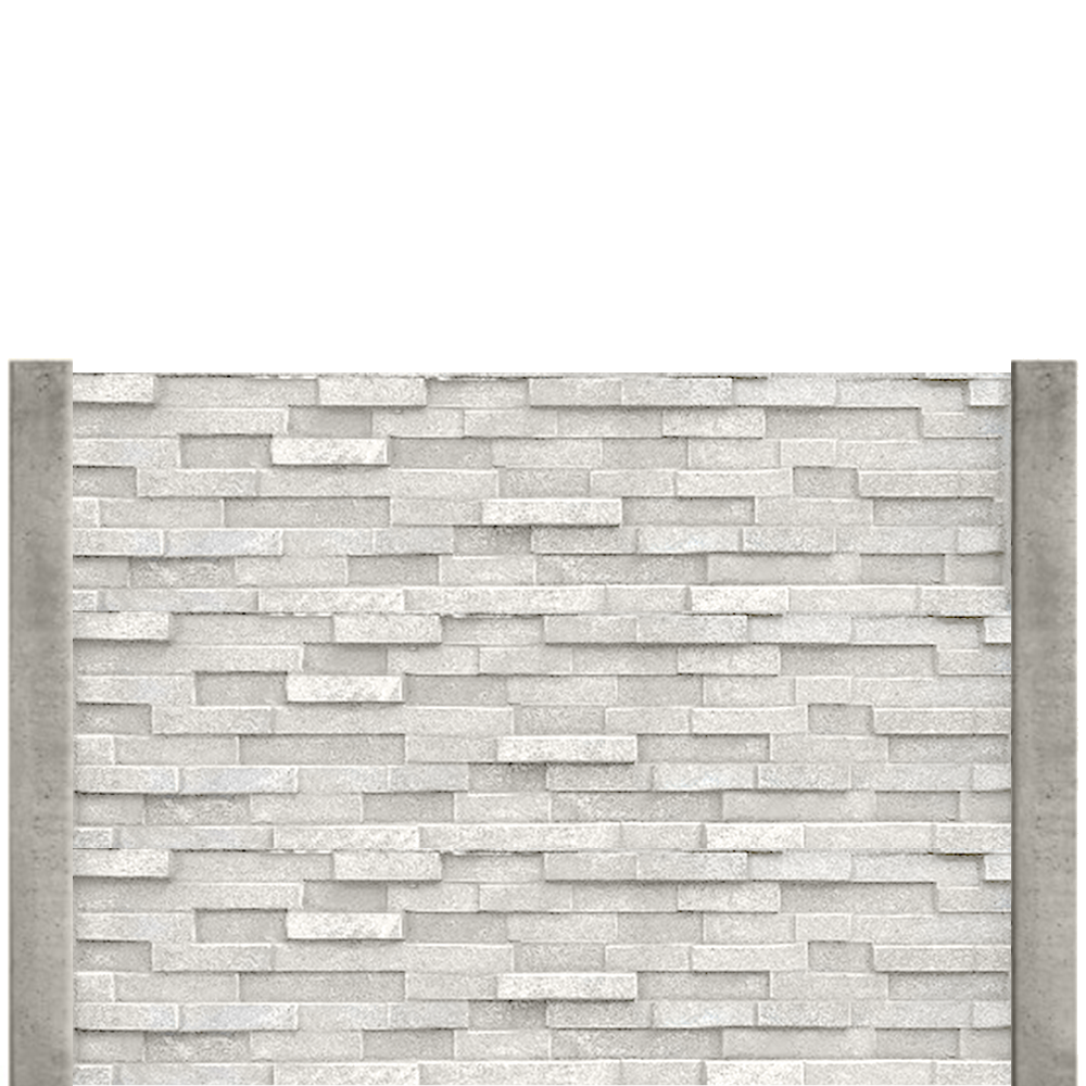 Gard beton modern Keen 1,5 m cu stâlpi simpli