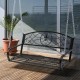 Balansoar grădină Noris cu 2 locuri, Structură metalică, Negru