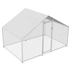 Țarc (coteț) găini Avia din oțel galvanizat, 3x2 m-1