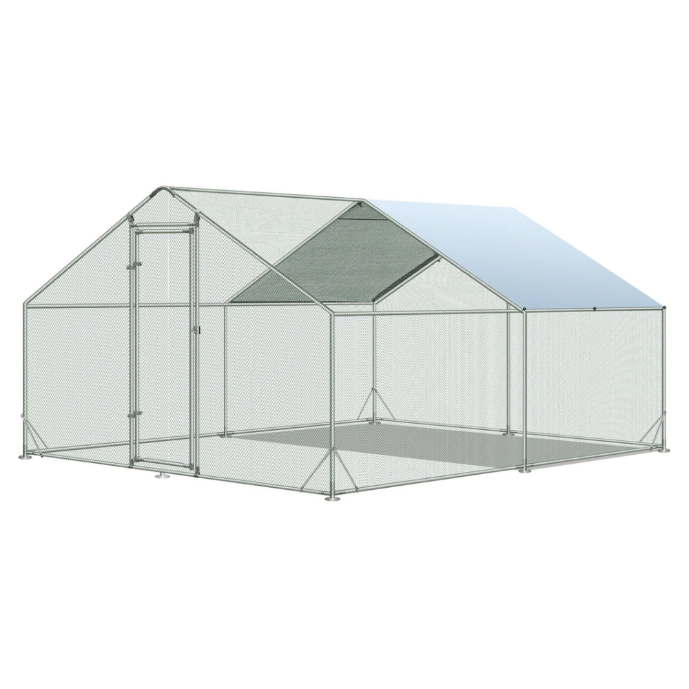 Țarc (coteț) găini Avia din oțel galvanizat, 4x3 m
