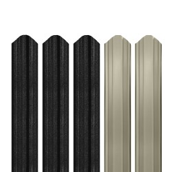 Șipcă metalică Levi  0,55 mm 9,2 cm Negru mat (RAL 9005) Gri grunduit Tablă zincată Da