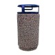 Coș gunoi stradal din beton cu scrumieră Lapis, 100 L