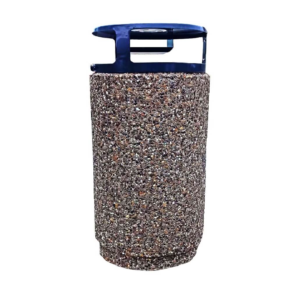 Coș gunoi stradal din beton cu scrumieră Lapis, 100 L