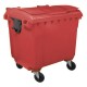 Container gunoi HDPE capac plat 660 L Roșu