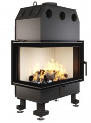 Focar șemineu Saven din oțel cu sticlă laterală dreapta 75х50х47 cm, 15,1 kW-2