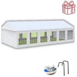 Cort evenimente 6x12 m Delta profesional, prelată UV 500 g / mp cu structură metalică 38 mm + Cadou Țăruși și Chingă ancorare-1