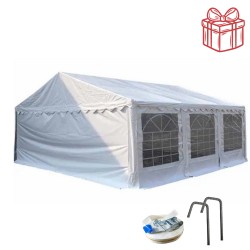 Cort evenimente 3x8 m Delta, prelată UV 260 g / mp cu structură metalică 38 mm + Cadou Țăruși și Chingă ancorare-1