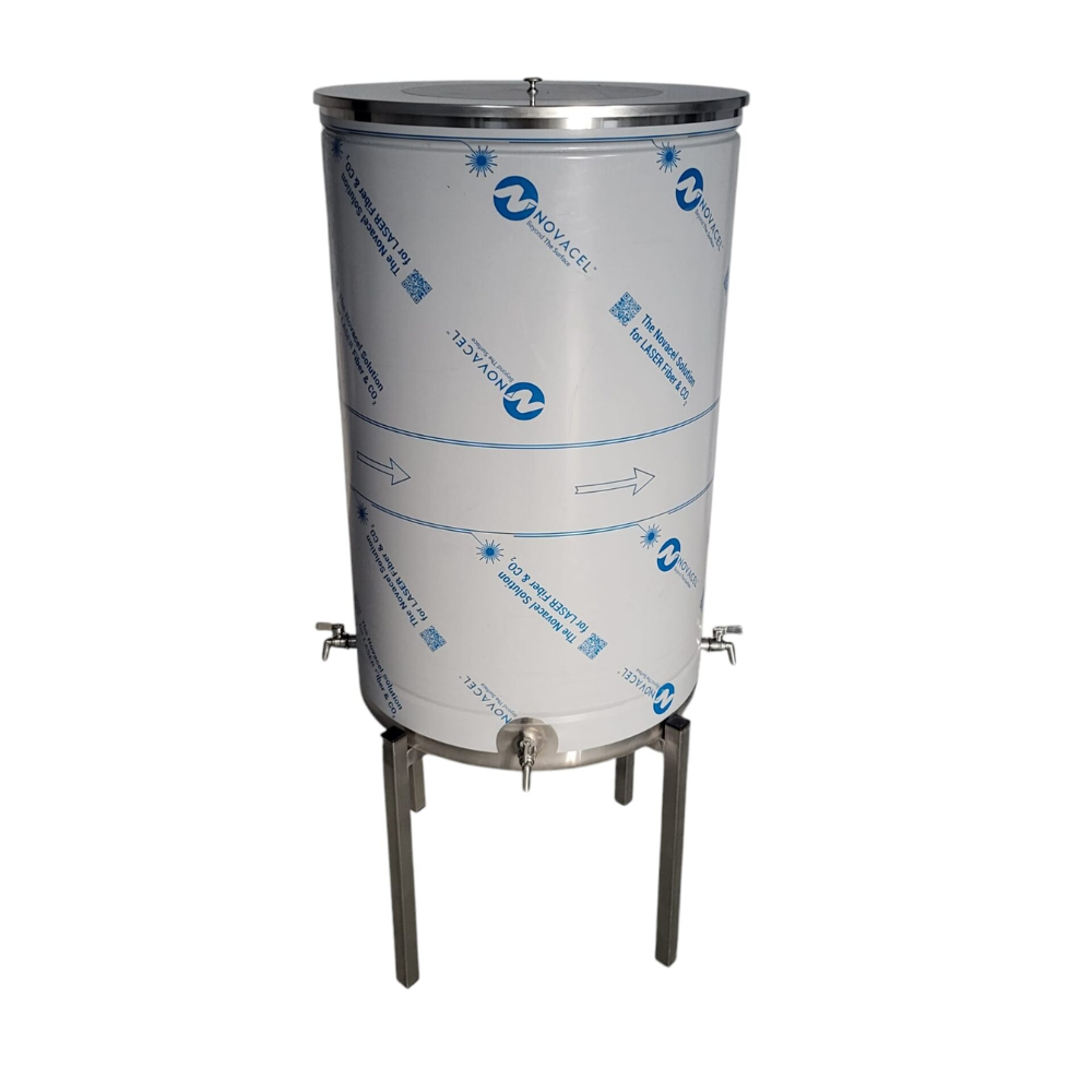 Vas inox pentru agheasmă Galilea 100 L, ștuț cu filet + Cadou suport și 3 robineți