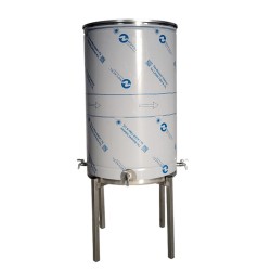 Vas inox pentru agheasmă Galilea 100 L, ștuț cu filet + Cadou suport și 3 robineți-2