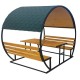 Foișor 200x200x230 cm pentru exterior Hera, cadru metalic acoperit cu lemn