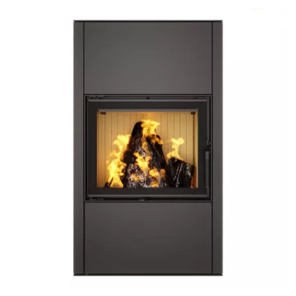 Focar șemineu Saven din oțel cu sticlă Vatra XXL 60x50 cm, 10,2 kW