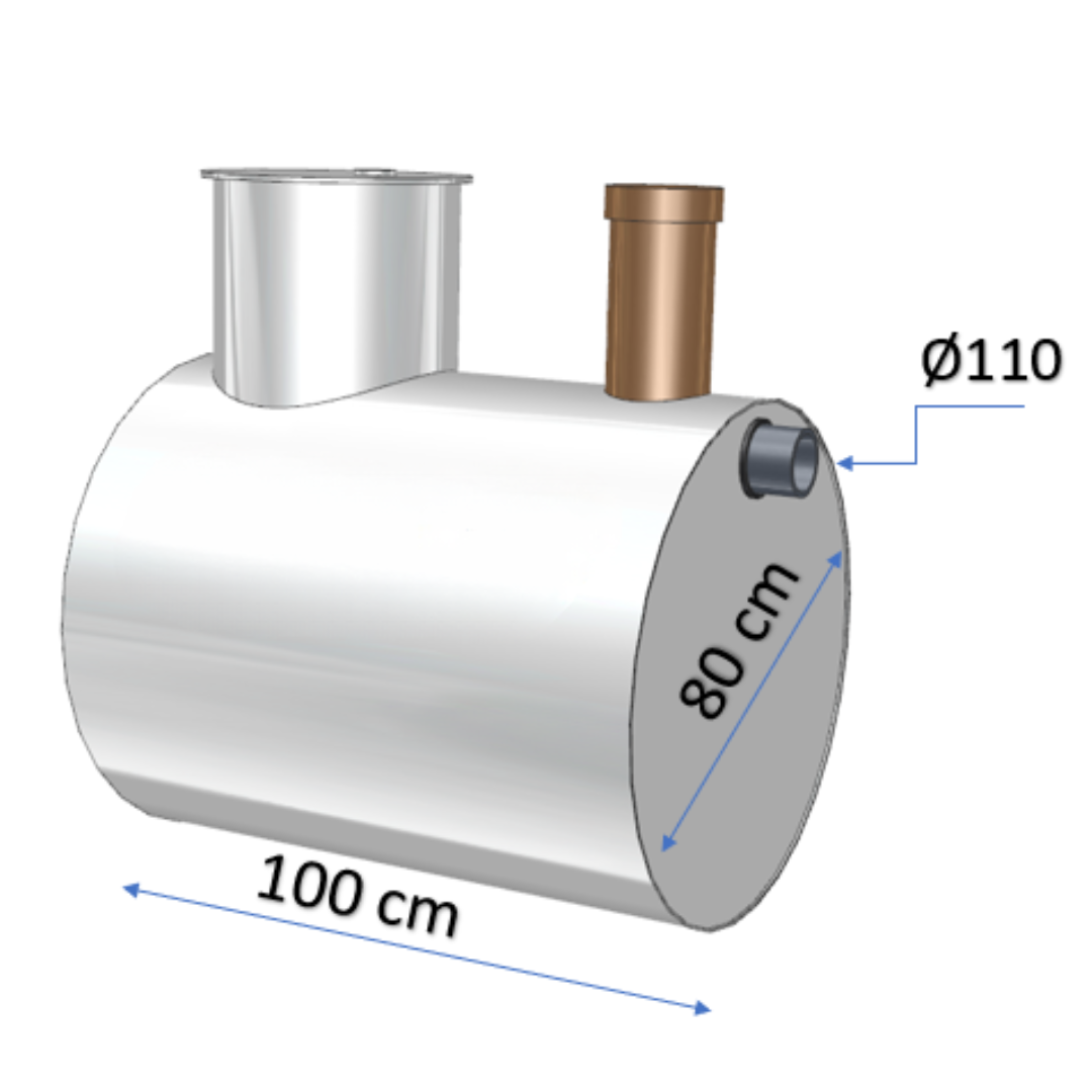 Separatoare grăsimi Charan din polietilenă 500 L - 1,2 L/s