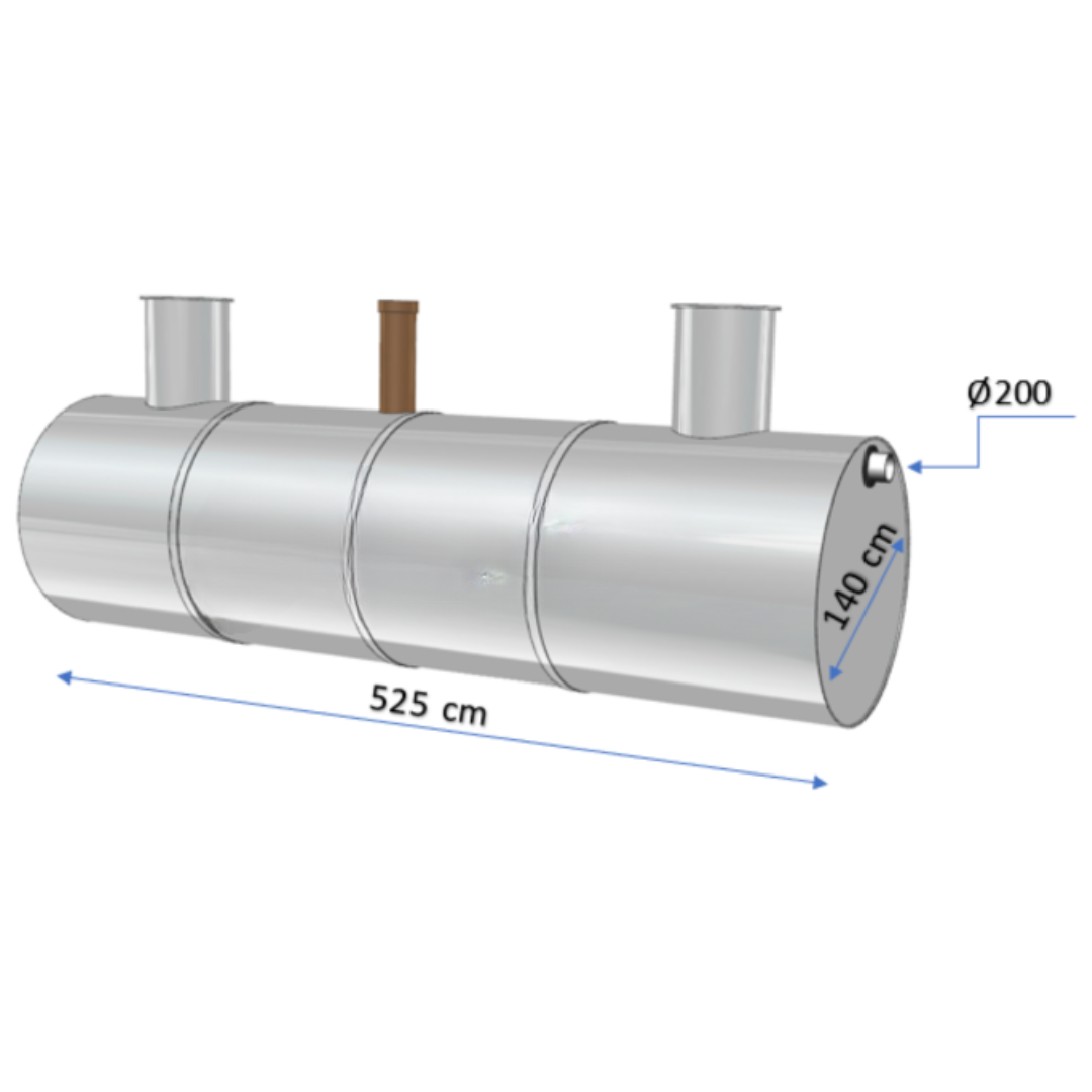 Separatoare grăsimi Charan din polietilenă 8000 L - 20 L/s