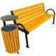 Set stradal Urban Relax – Bancă și coș de gunoi din lemn de fag