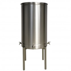 Vas inox pentru agheasmă Galilea 150 L, ștuț cu filet + Cadou suport și 3 robineți-1