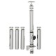 Coș de fum inox profesional Izonox 6 m x 180 mm Suspendat consolă