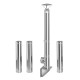 Coș de fum inox profesional Izonox 5 m x 200 mm Suspendat consolă