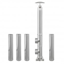 Coș inox profesional Izonox  6 m 200 mm Bază / Sol Civil